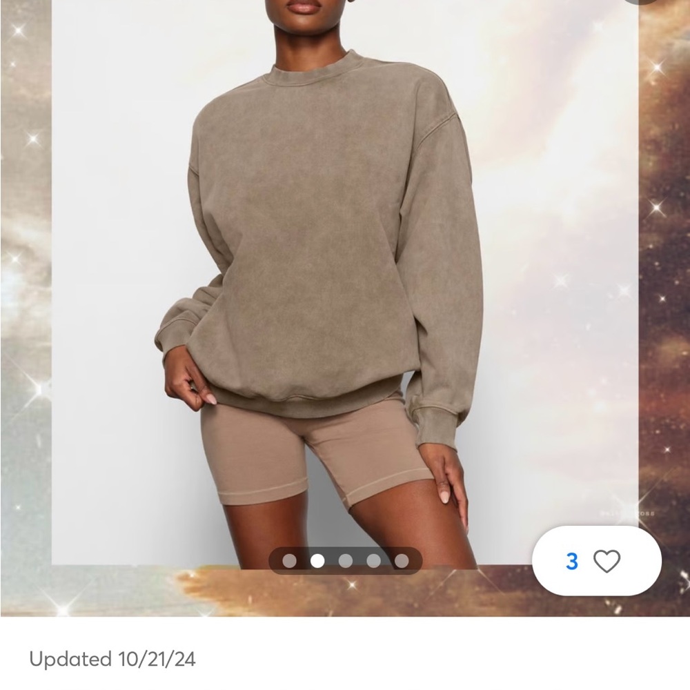 SKIMS Boyfriend Fleece Sweatshirt